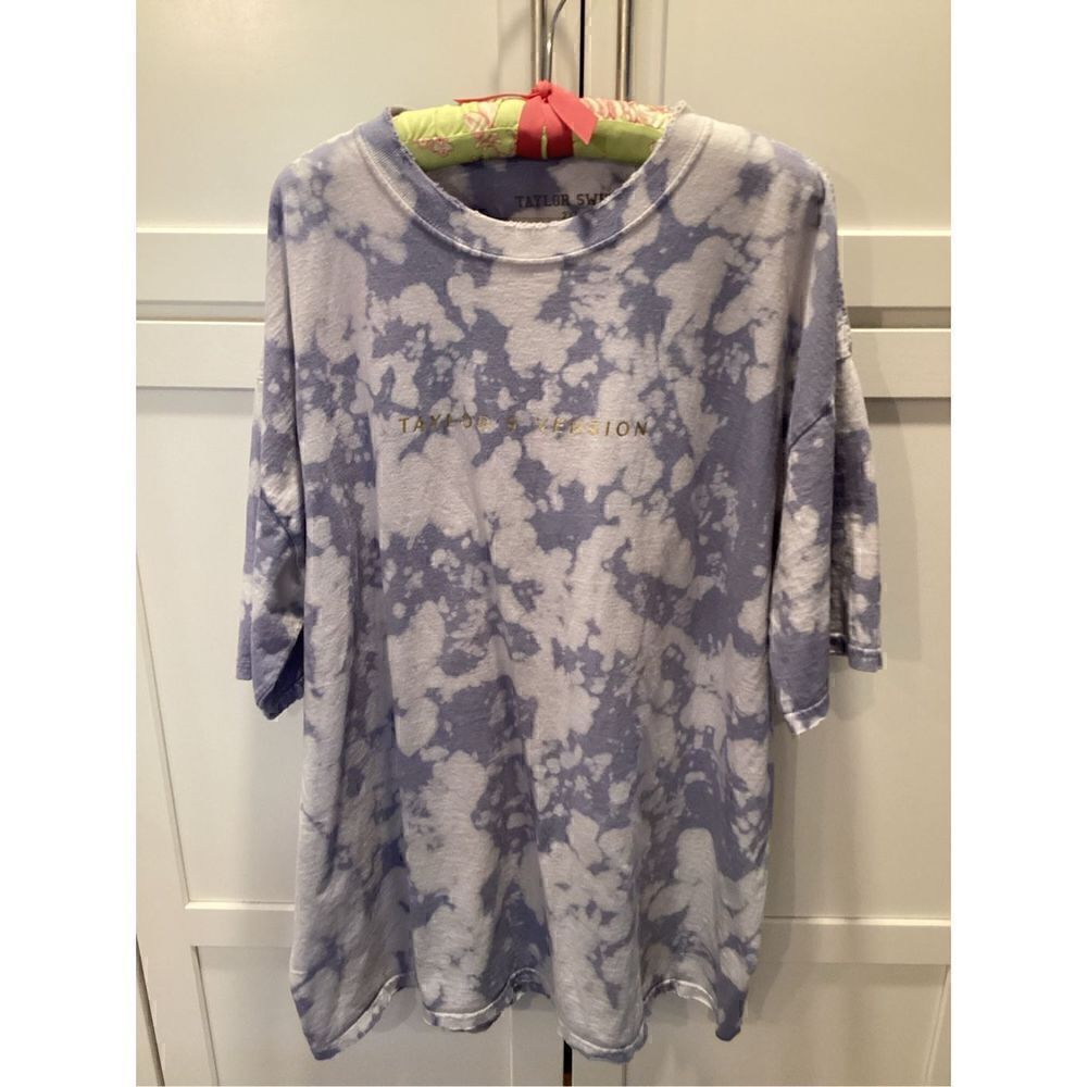 Taylor Swift Tie Dye Distressed Taylor Version Sweat Shirt Sz 2XL Short Sleeve